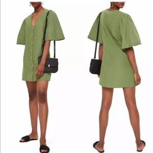 COPY - TopShop Button Front V-Neck Dress Size 4